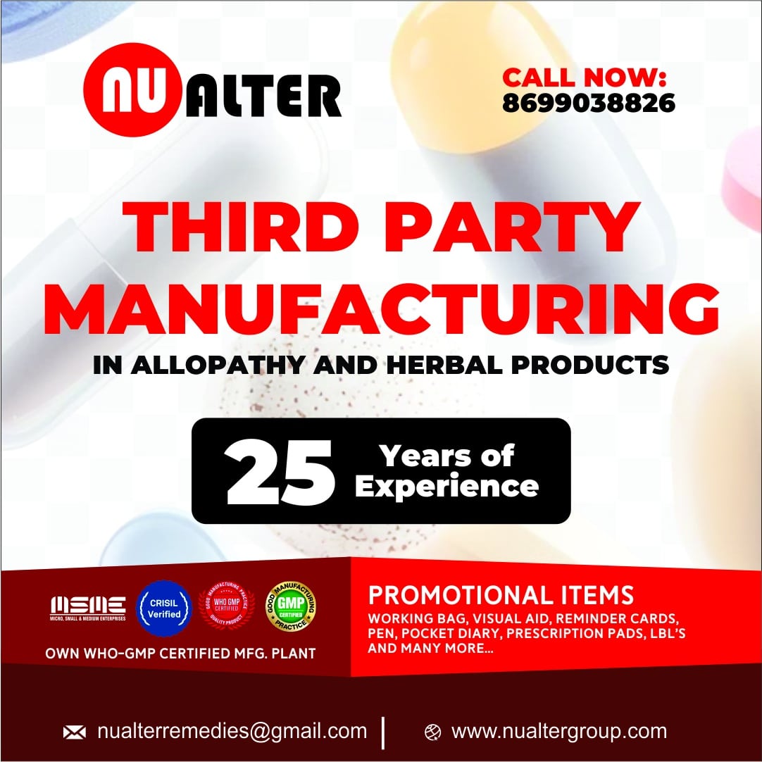 NU Alter- Best Third party manufacturing in Allopathy and Herbal products in India