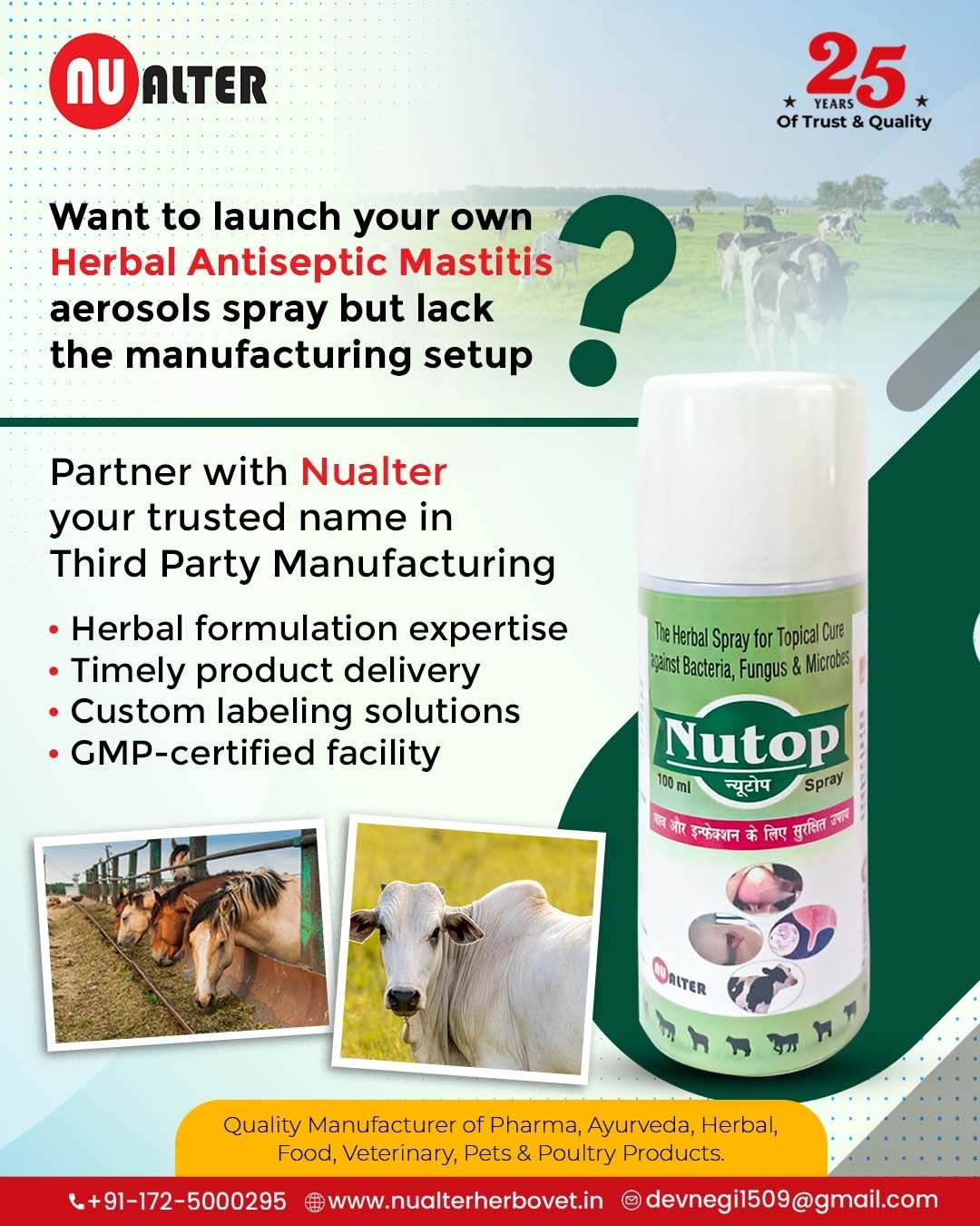 NU Alter- Best Third party manufacturing in Allopathy and Herbal products in India