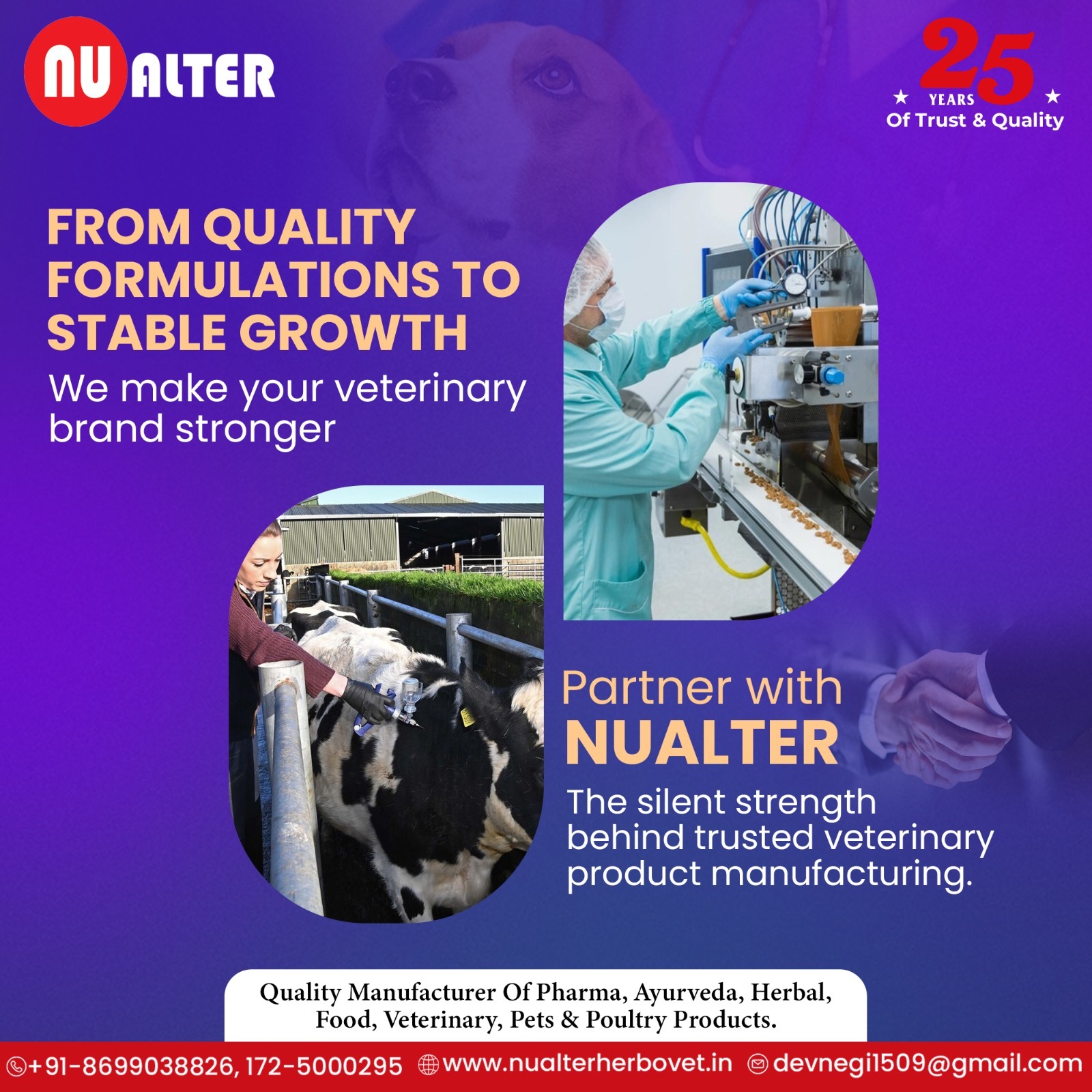 NU Alter – PCD & THIRD PARTY MANUFACTURING IN PHARMA, AYURVEDIC, VETERINARY, PETS & POULTRY